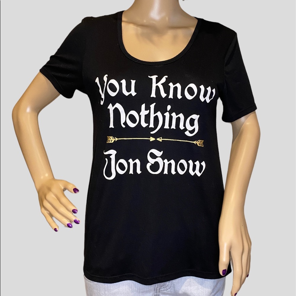 HBO Game of Thrones "You Know Nothing Jon Snow" Tee Shirt T-Shirt Sz Small NWOT